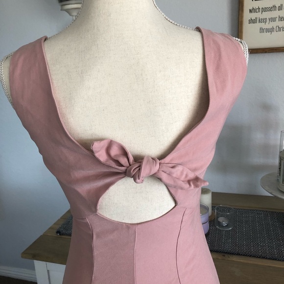 MNG by MANGO Minimalist Pink Maxi Dress Sz 2 - Picture 4 of 14